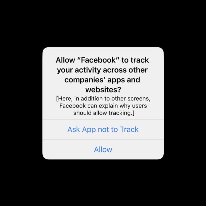 iOS14 Facebook App warning