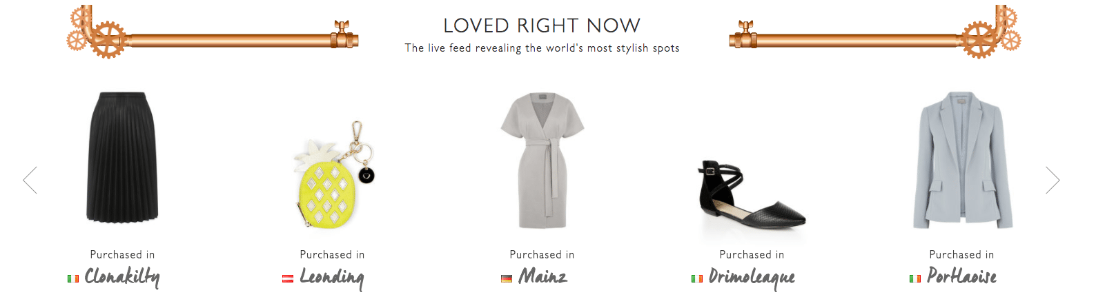Featured Products on the Oasis homepage