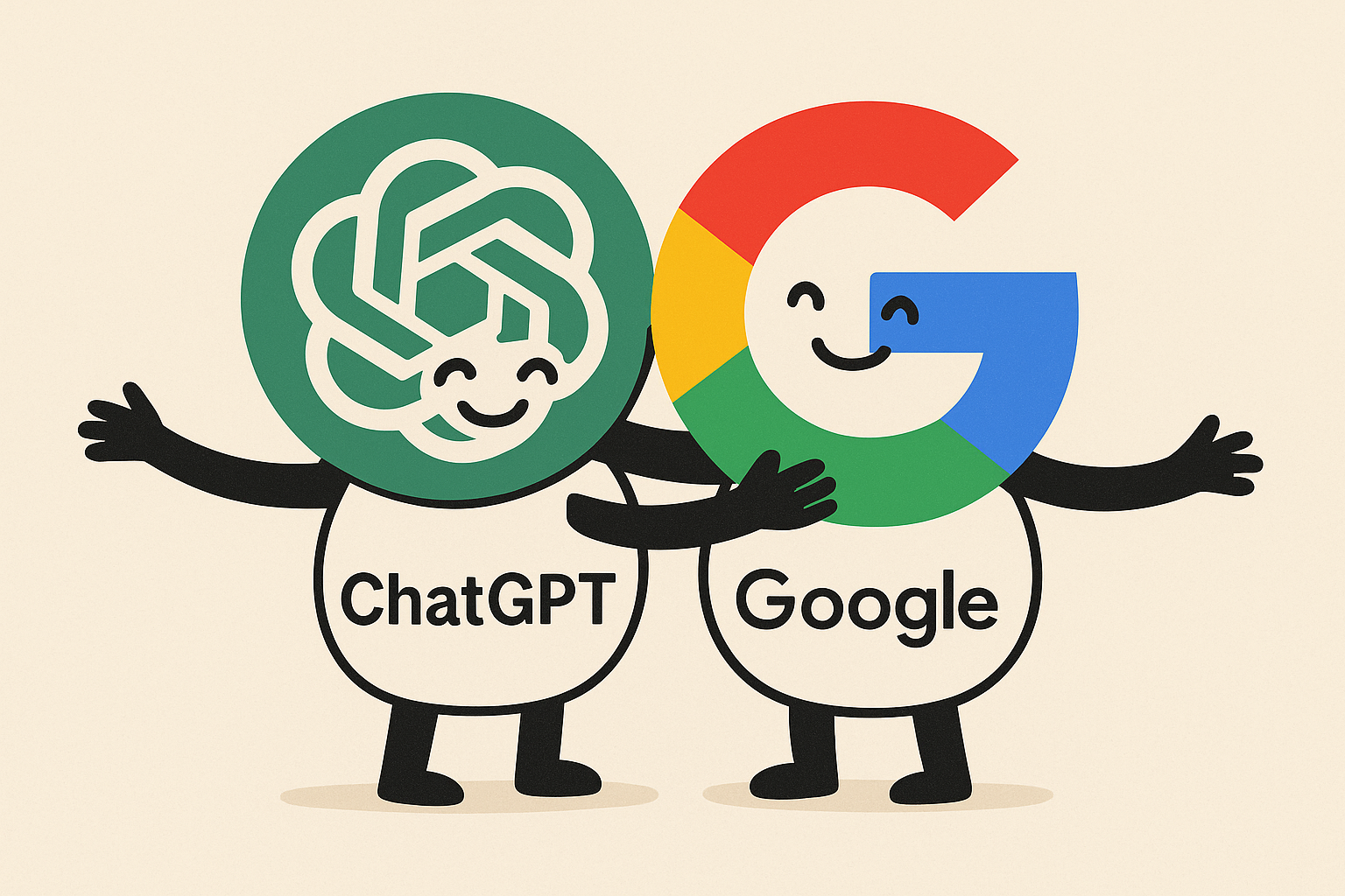 ChatGPT hugging Google