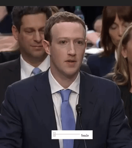 A gif of Mark Zuckerberg smiling